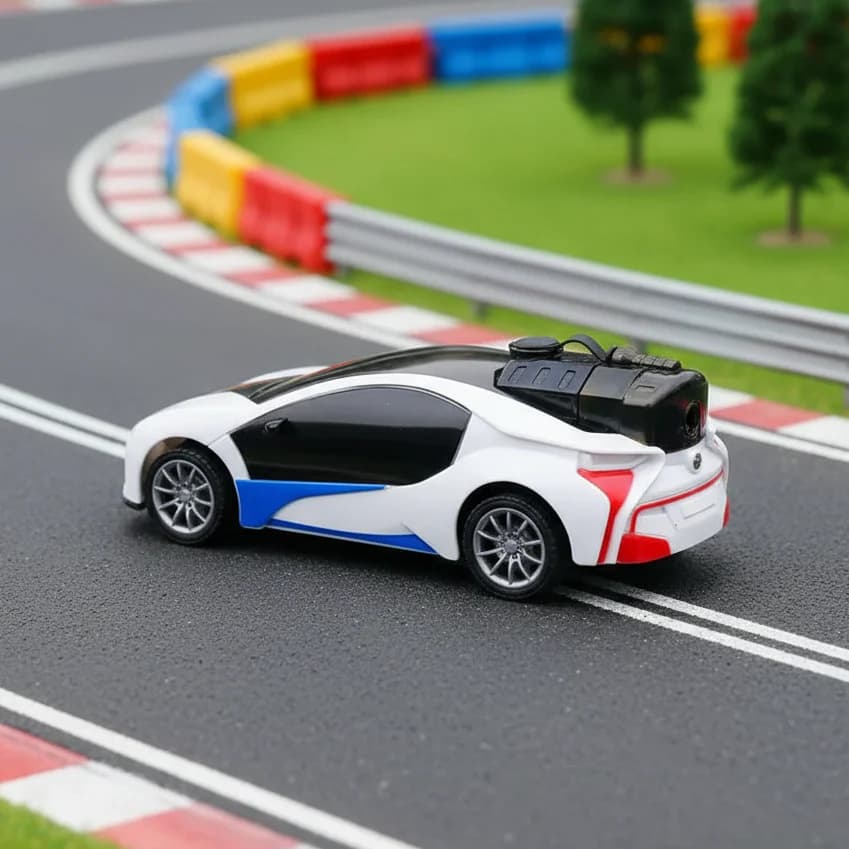Little Sips White Spray Smoke Remote Control Car ā with Lights, Sound & Smoke Effect | Kids RC Car