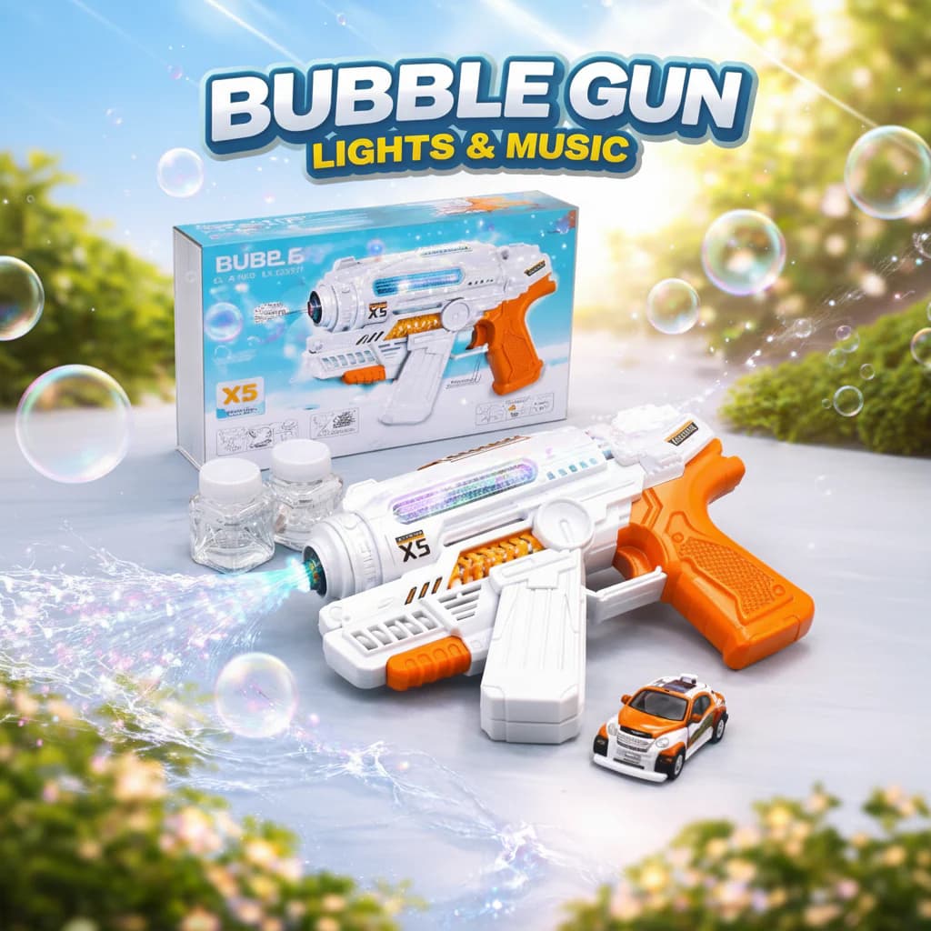 Medium White HOPE-LONG Buuble Gun